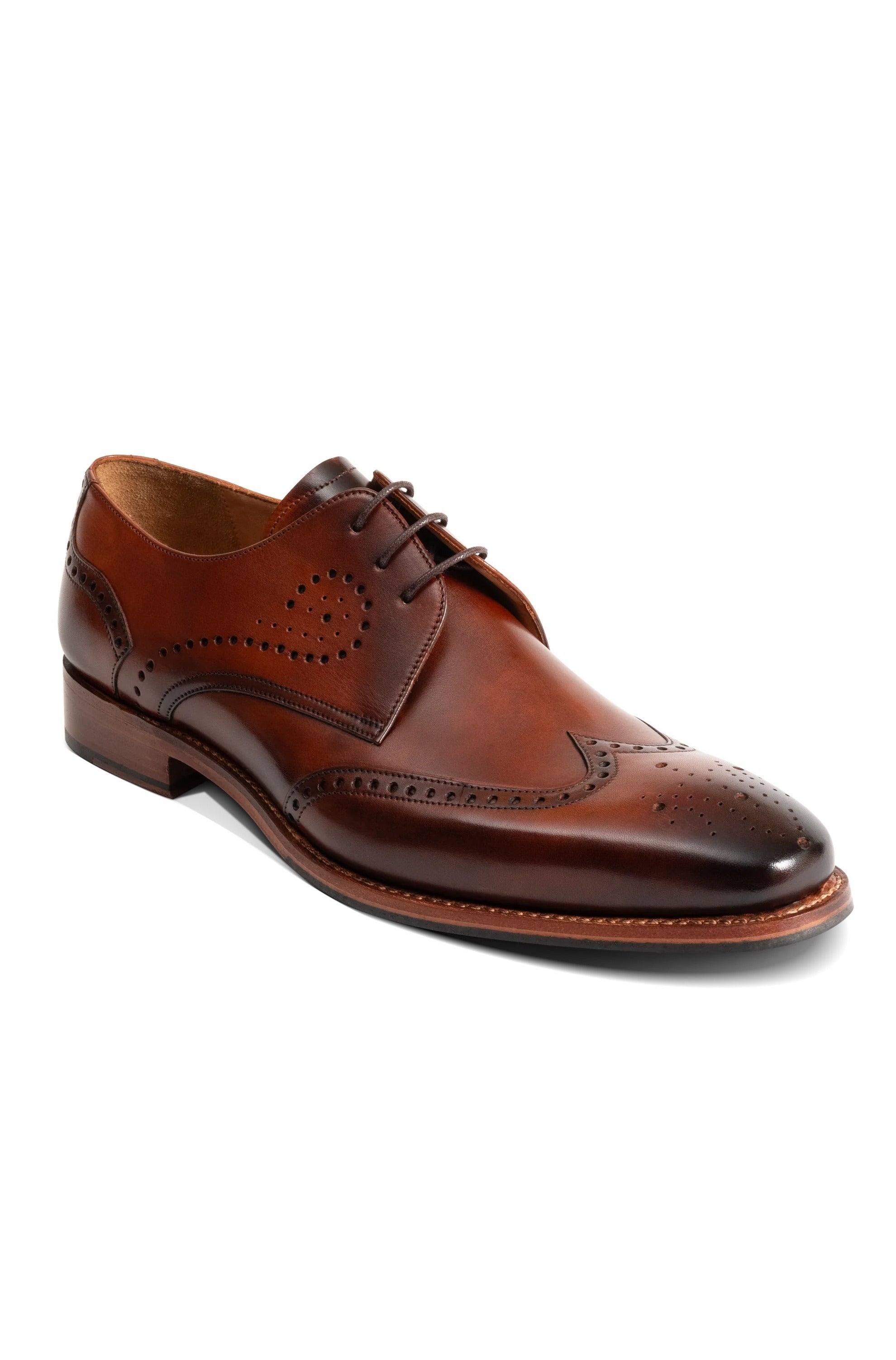 Barker Wing Tip Brogue Derby Shoes George Brown Hand Patina