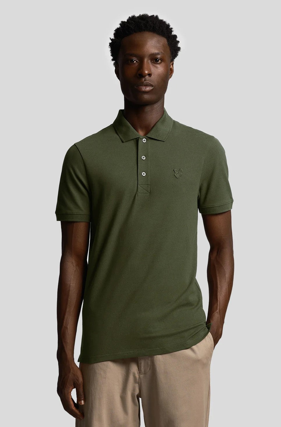 Lyle and Scott Tonal Eagle Polo Shirt Olive - SP400TON – DrKruger